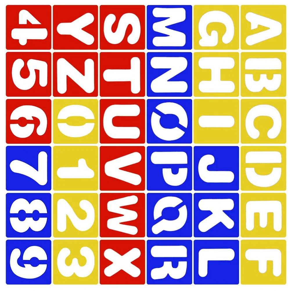 

1Set Letter Stencils Painting Stencils Hollow Alphabet Templates for DIY Cloth Wall Art Number Drawing Template Painting
