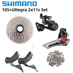 SHIMANO Ultegra R8000 105 R7000 2x11S Bike Set Rear Derailleur ST CS FD CN HG701 Road Bicycle 28T 30T 32T 34T Cassette Groupset