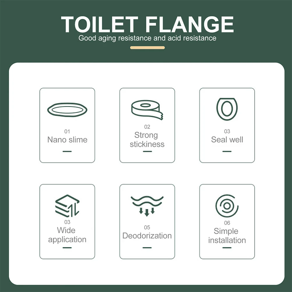 

1Set Toilet Wax Flange Ring Bolt Screws Leak-Proof Durable Toilet Fixing Bolts Universal Installation Wax Flange Ring and Bolt