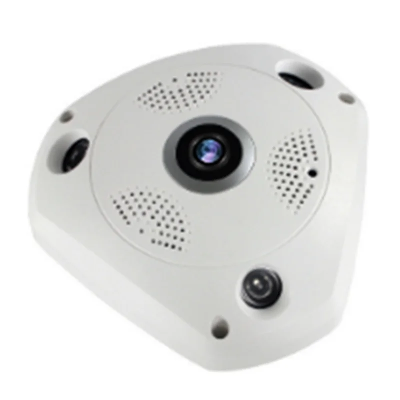 Telecamera dome IP Fisheye con rilevamento del movimento ABGI 180 360 gradi Panoramica per interni Sicurezza domestica CCTV Spina americana