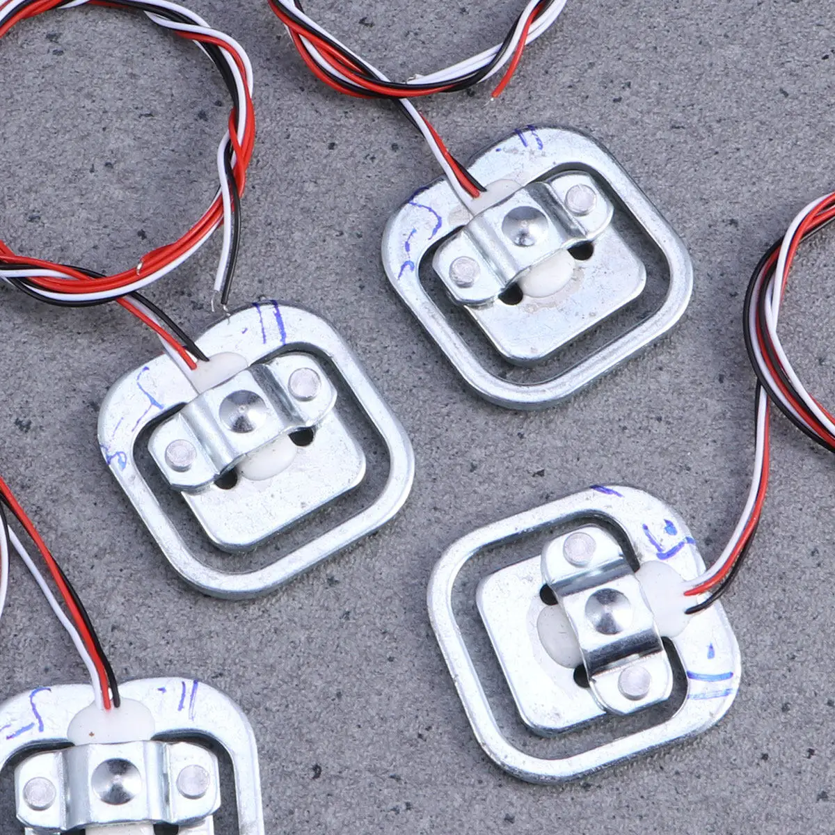 4Pcs 50Kg Half Bridge Weighing Sensor Replacement Scale Weighing Sensor for Palm Postal Fishing Human Body Scales Silver