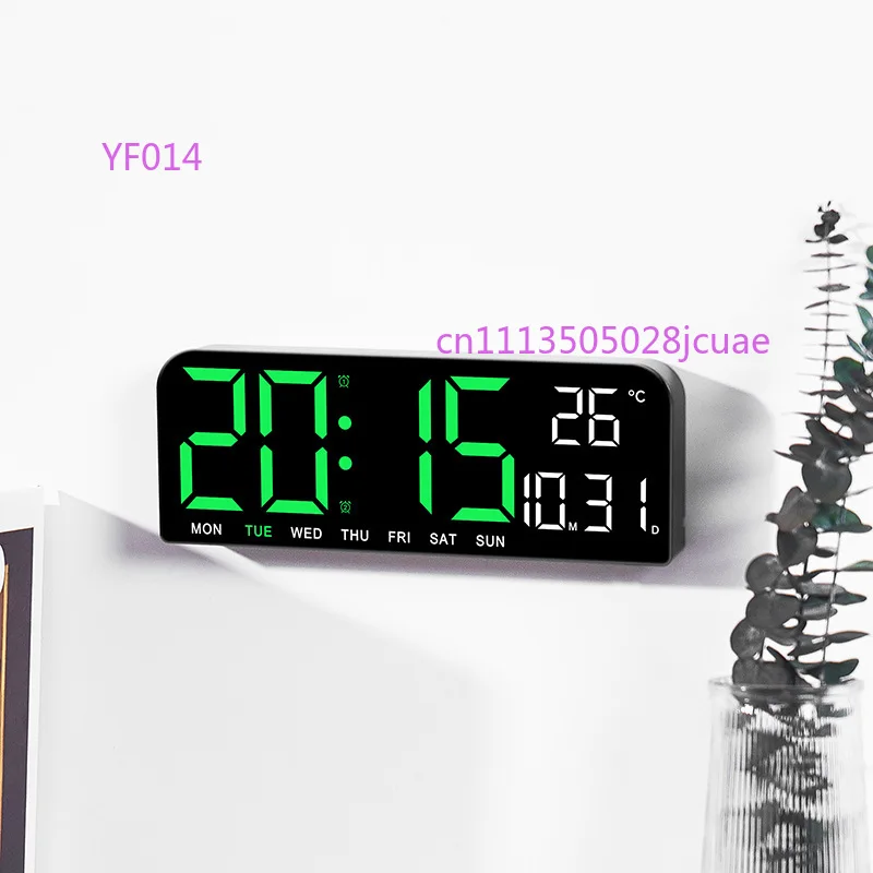 Large Screen LED Alarm Clock Simple Desktop Creative Table Clock Wall Mountable Home Decor Clock