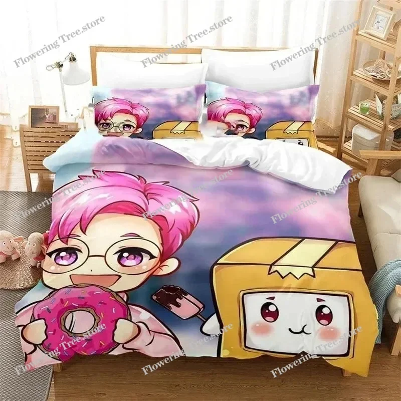

3D Cartoon Foxy Boxy Lanky-box Bedding Set Duvet Cover Bedroom Comforter Covers Single Twin King Size Quilt Cover Home 3PCS