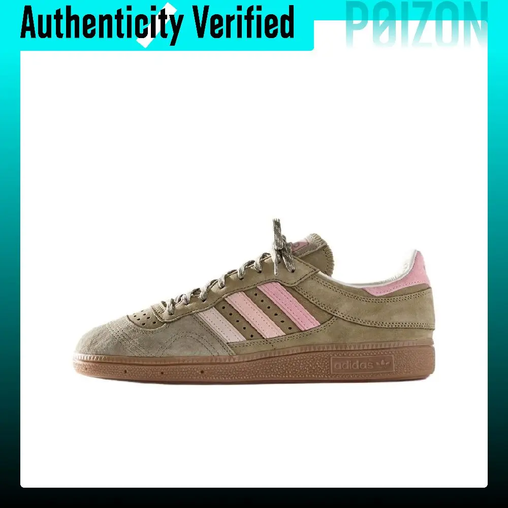 KITH X Adidas Originals HANDBALL SPEZIAL Skate Shoes Unisex Low-top Brown/Pink IH2622