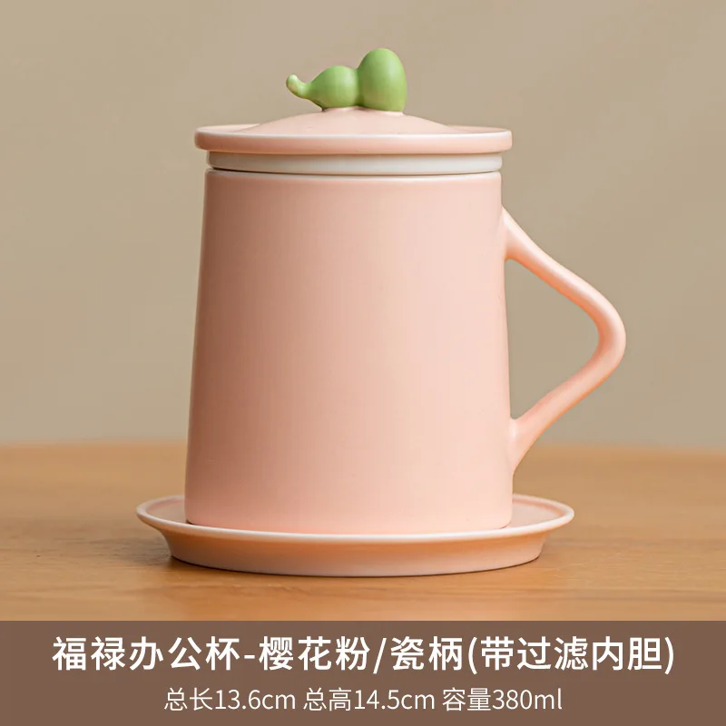 

-Value Couple Style Ceramic Mug Tea- Separation Office Water Cup Exquisite High-End Gift Box