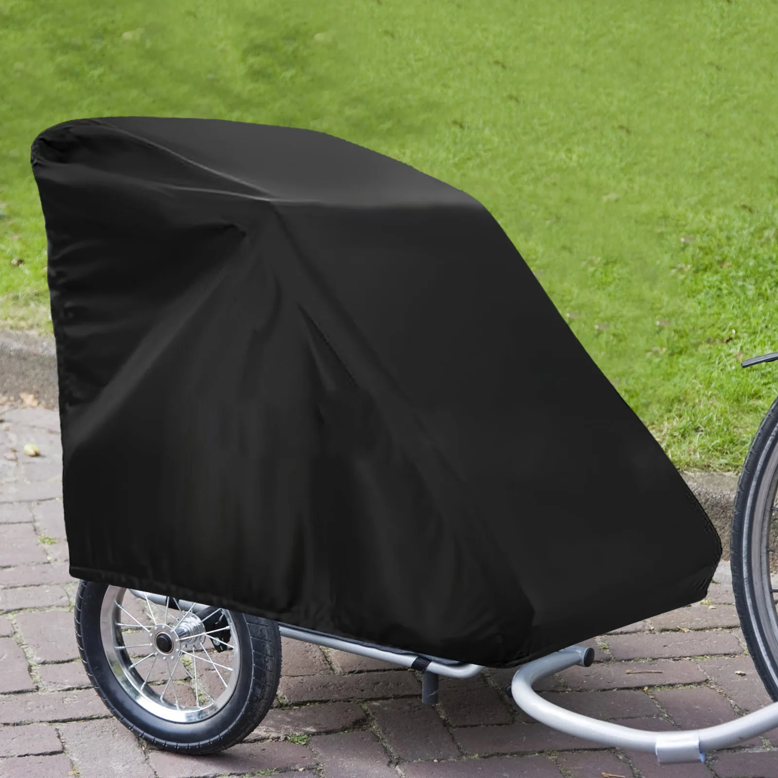 

Bicycle Trailer Cover Oxford Fabric Waterproof Pet Bikes Trailer Storage Dustproof Windproof Outdoor Protector