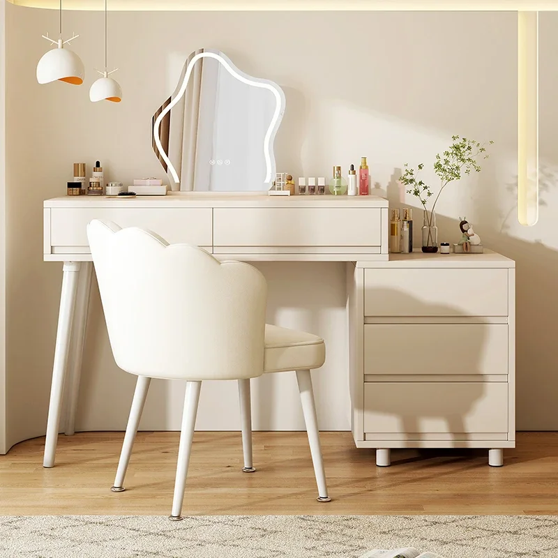 

Women Girls Makeup Vanity Table Drawer Mirror Bedroom Desk Dressing Table Drawers Storage Coiffeuse De Chambre Furniture