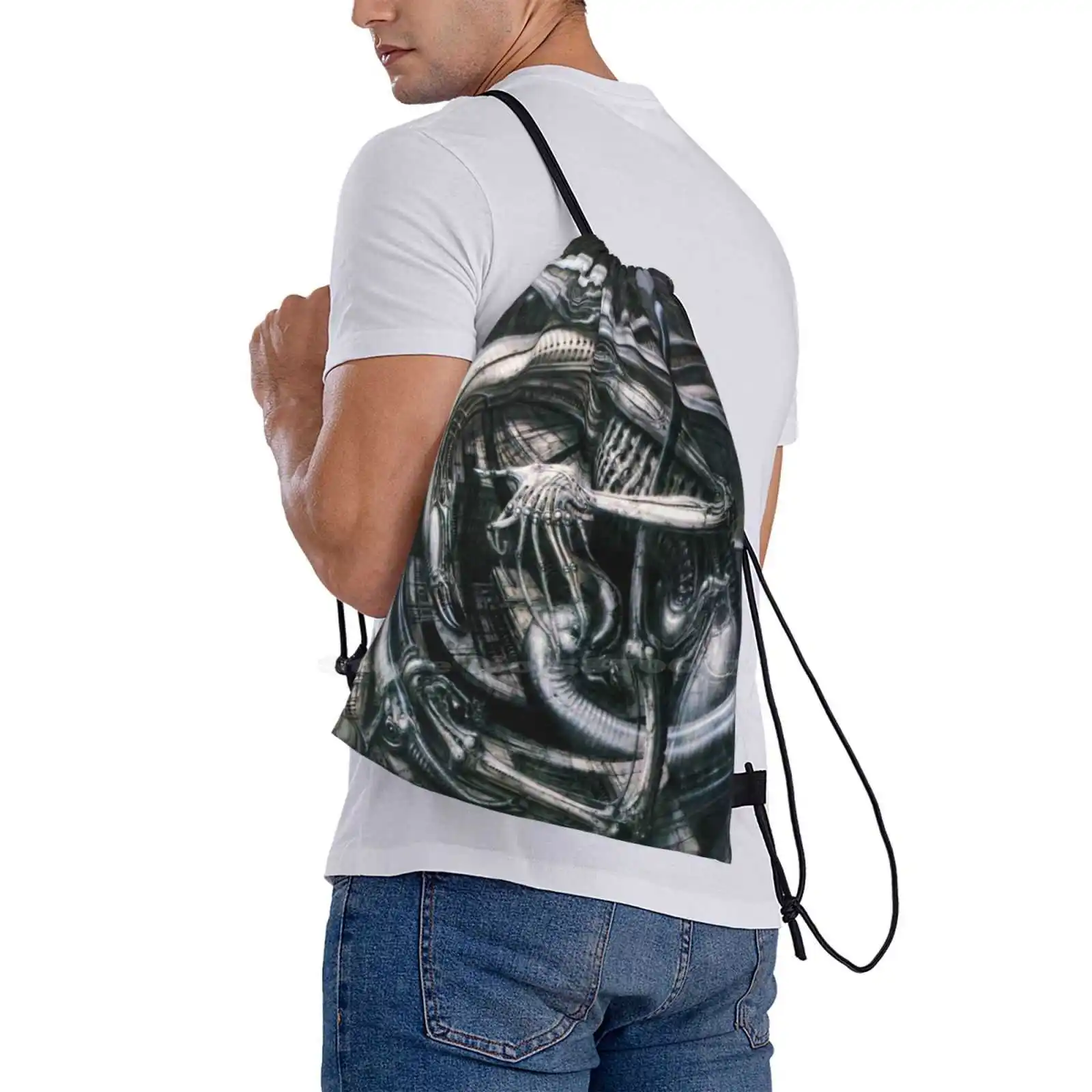 H.R. Giger - Xenomorph Hot Sale Schoolbag Backpack Fashion Bags H R Giger Hr Giger Xenomorph Alien Spine Torso Monster