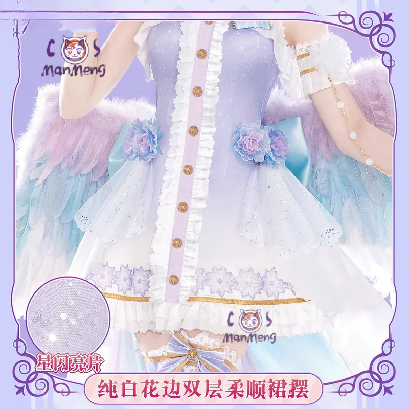 

Ayase Eli Anime Lovelive! White Valentine's Day Angel Cosplay Costume Woman Gorgeous Halloween Christmas Dress Lovely Uniform