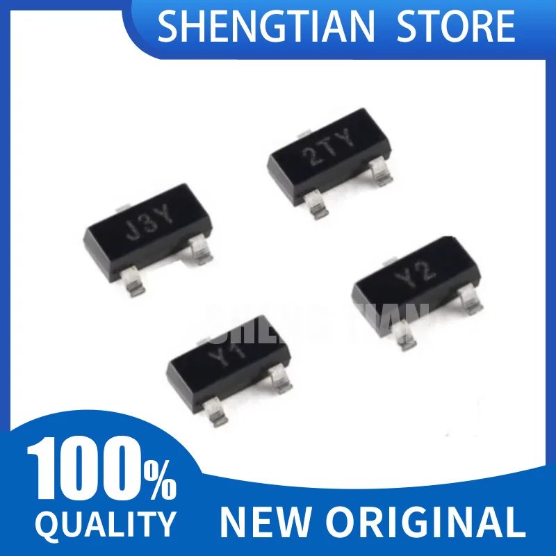 SS8050 Y1 SS8550 Y2 50PCS S8050 J3Y S8550 2TY 1.5A 0.5A SOT-23 PNP NPN power transistor transistor transistor transistor