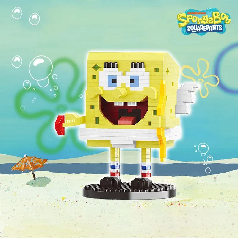 New SpongeBob SquarePants BLOCK Micro Particles Block City  Patrick Star Kids Toys Birthday Gifts  Child Adults Ornament Toys