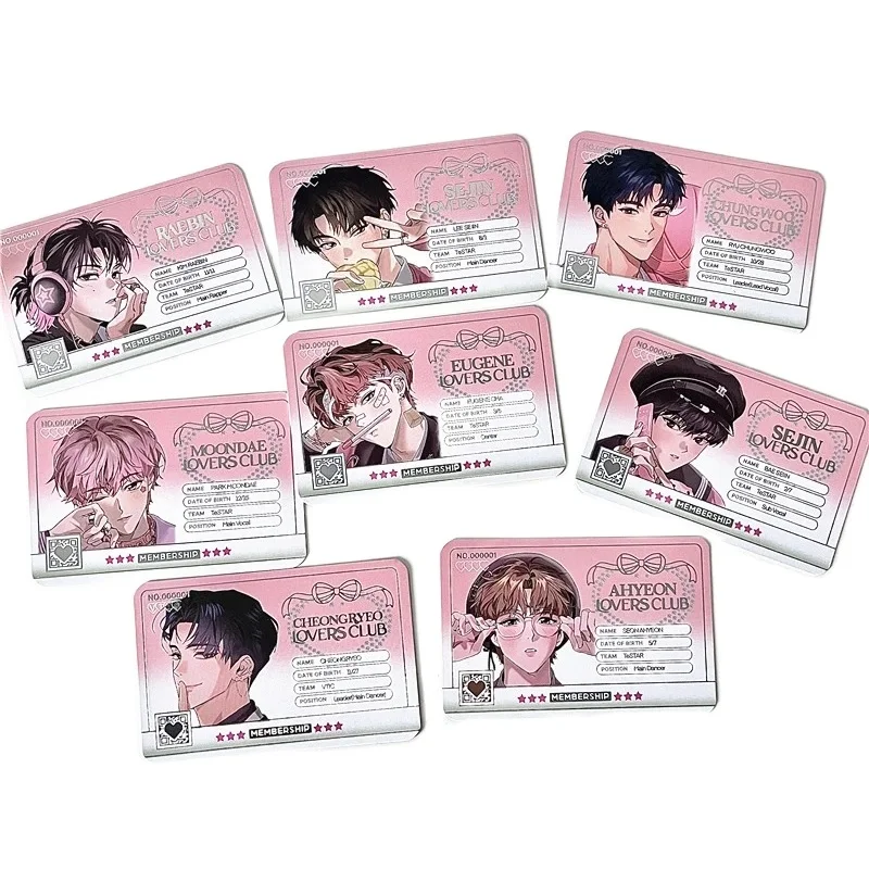 8Pcs/Set Korean Manhwa Debut or Die Lomo Card Park Moondae, Lee Sejin Cartoon Characters 3Inches ID Photo Cards Cosplay Gift