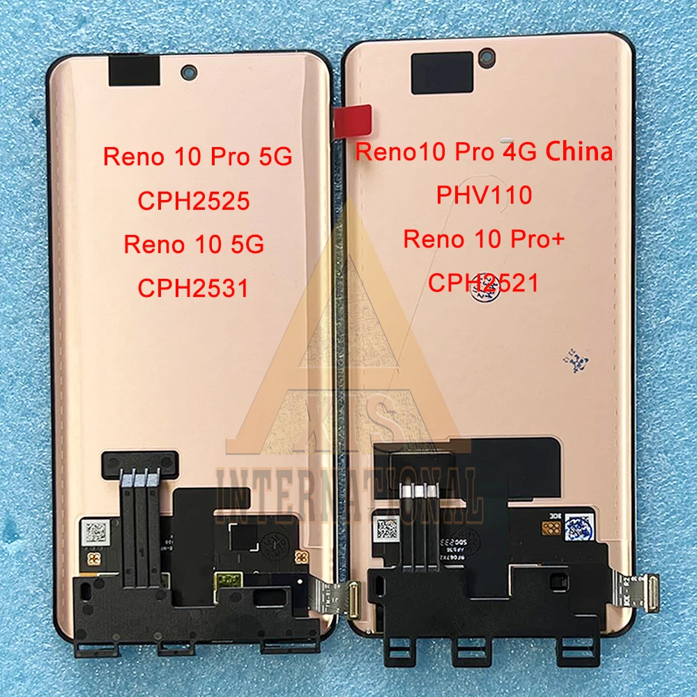 AMOLED Original For Oppo Reno10 5G CPH2531/PHW110 LCD Screen Display+Touch Frame For Reno 10 Pro CPH2525/10 Pro China PHV110