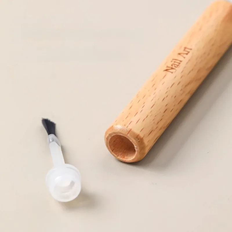 Set de pinceles profesionales para arte de uñas con mango de madera desmontable, pinceles multiusos para esmalte, herramientas y accesorios 4