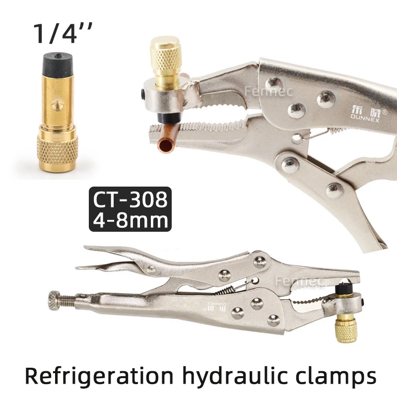Refrigerant Recovery Clamp Air Conditioner Tube Locking Plier Refilling Pliers for Welding Locking Plier RepairTool CT-308