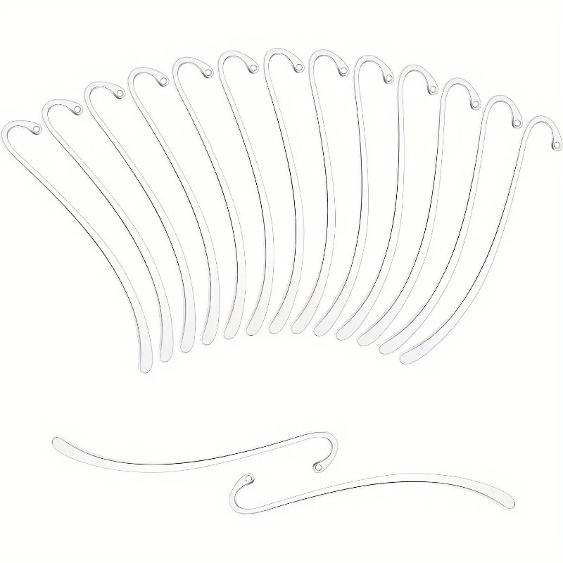 

15Pcs Silver Plated Smooth Bookmark Charms - Perfect for Jewelry Making & Hook Bookmarking