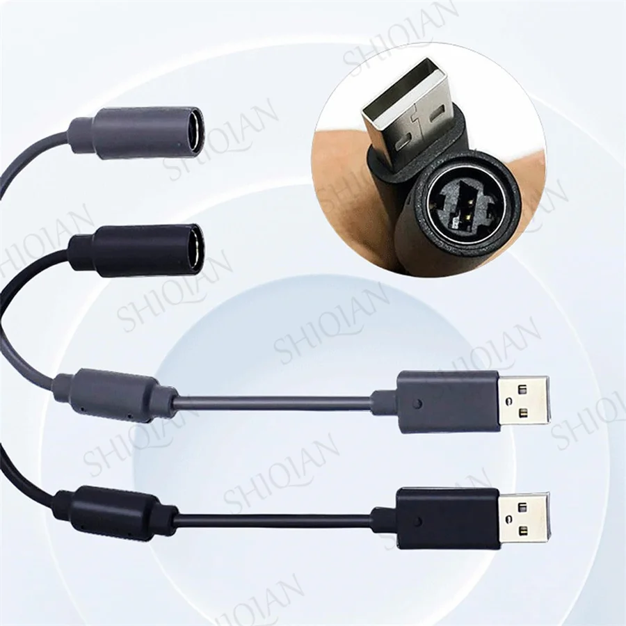 

50 шт. USB-разрывной кабель-адаптер, замена шнура для Xbox 360, проводные игровые кабели, разъемы для подключения контроллера, кабельный адаптер