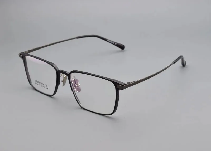 Ultraleichte Vollformat-Brille aus reinem Titan, Aluminium, Myopie für Männer, optische Brillen mit Sehstärke, hochwertig, 53 18 – Detail 7