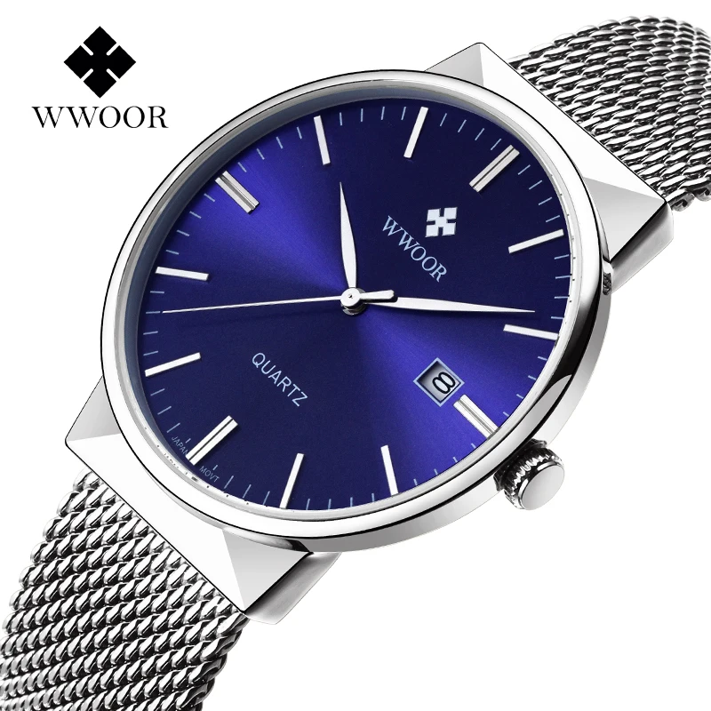 

Fashion New Watches Gift For Men WWOOR Luxury Simple Original Watch Waterproof Date Quartz Wristwatch Men Clock Reloj De Hombre