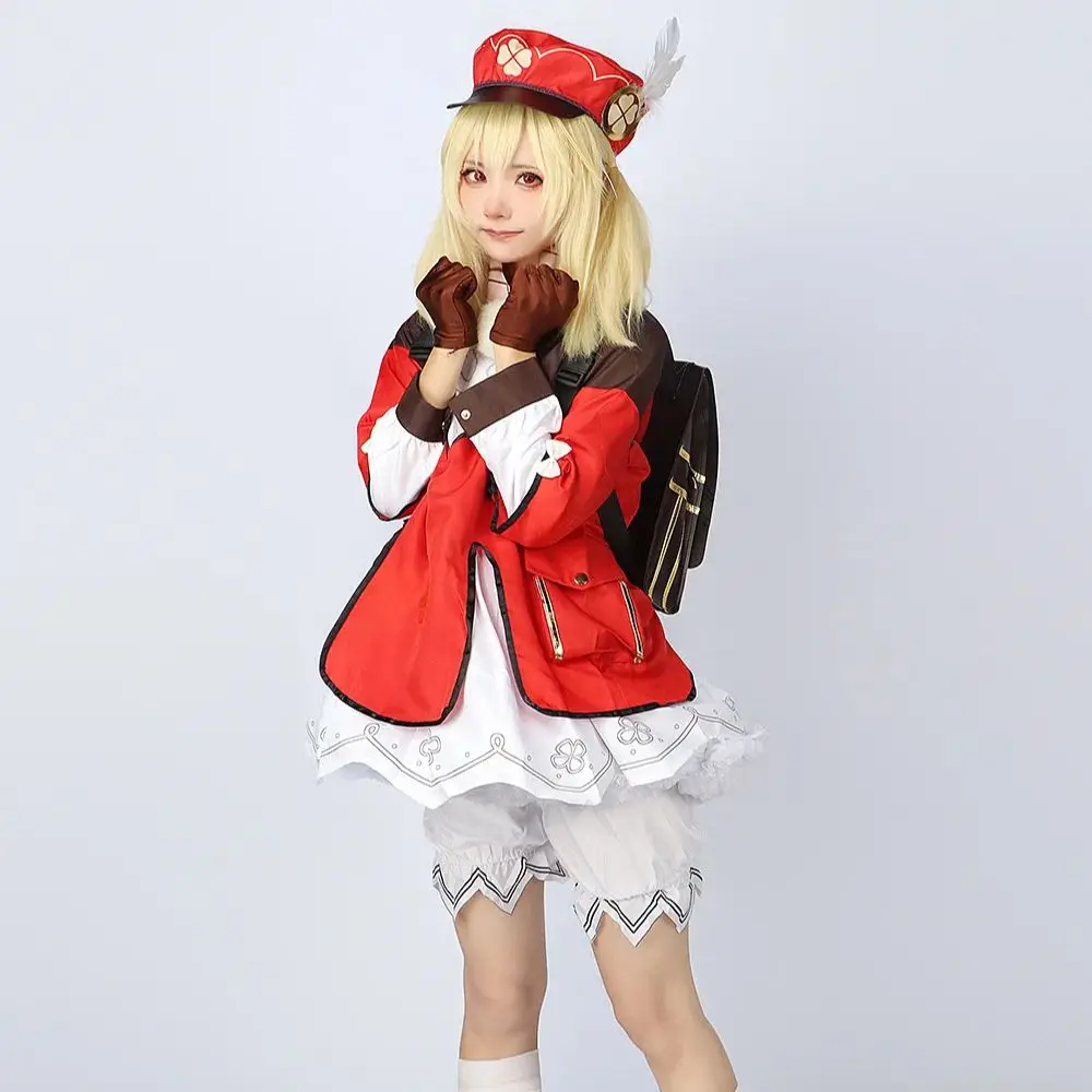 Genshin Impact Klee-Disfraz de Cosplay, uniforme de Anime, disfraces de Halloween de estilo chino para niños, niñas y mujeres Ke Li