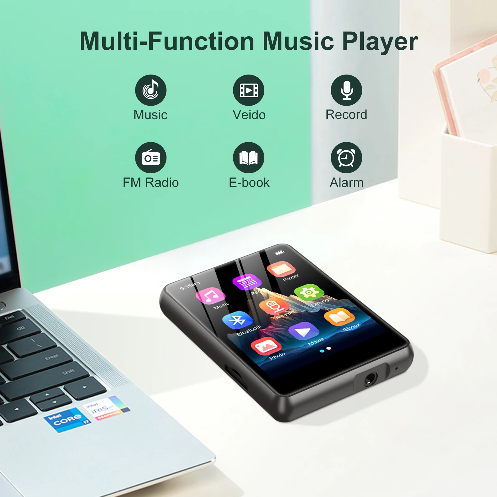 64GB SWOFY M4 Bluetooth 5.4 HiFi MP3 Player 2.4
