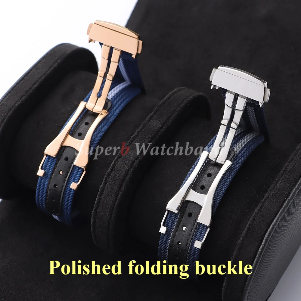 Quality Ribbed Nylon Watch Strap 20mm for Omega for Swatch Folding Buckle Sport Waterproof Watchband Women Men Belt Accessories