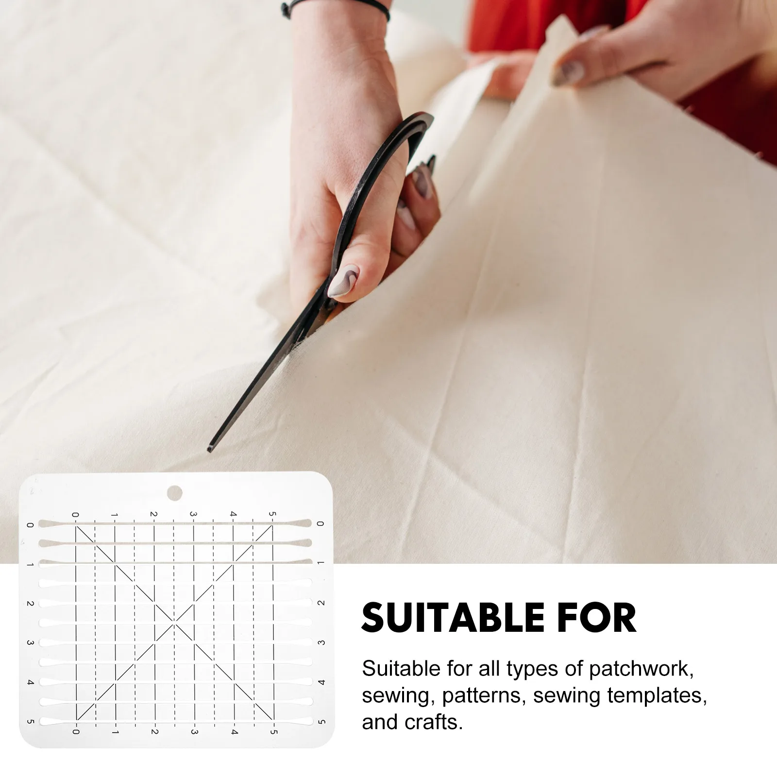 

Acrylic Quilting Ruler 5 Inch Square Template Sewing Crafts Patchwork Multifunctional Tailor Ruler quilting tools sewing