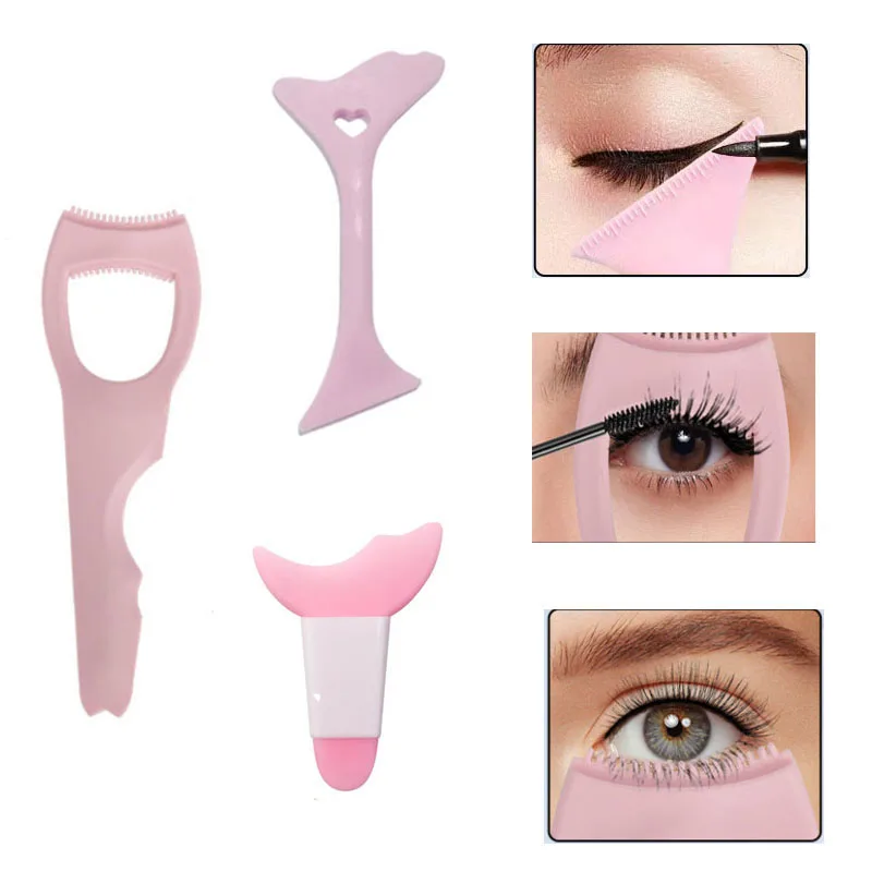 1/3 Uds ayuda para maquillaje de ojos principiante delineador de ojos máscara ayudante delineador de ojos cepillo negro ayudante