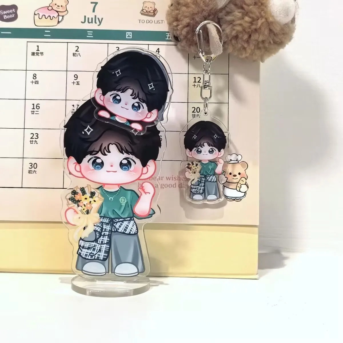 역사랑, 오리지널 'Tian Xuning, Ziyu' 지원 '만화 모양의 아크릴 스탠드, 키체인, 펜던트, 장식 아이템, PP 클립