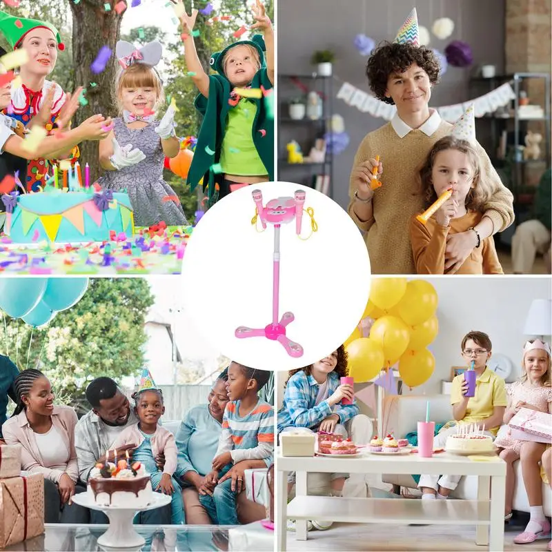 Children's Microphone With Stand Microphone Stand Playset Microphone Stand Playset Kids Standing Microphone Microphone Toys With