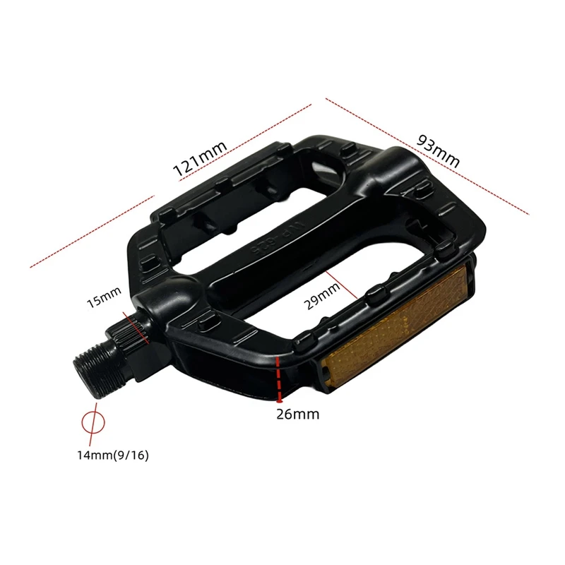 2Pcs Foldable Bicycle Pedal Non-Slip Road Bike Bearing Pedal Set With Reflective Strap Bicycle Parts Accessories image 6