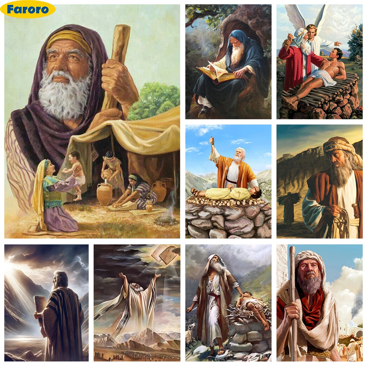 Jewish Characters Diamond Painting Kit Abraham Diy Diamond Embroidery Cross Stitch Arabs Jewish Home Wall Decor Handmade Gifts