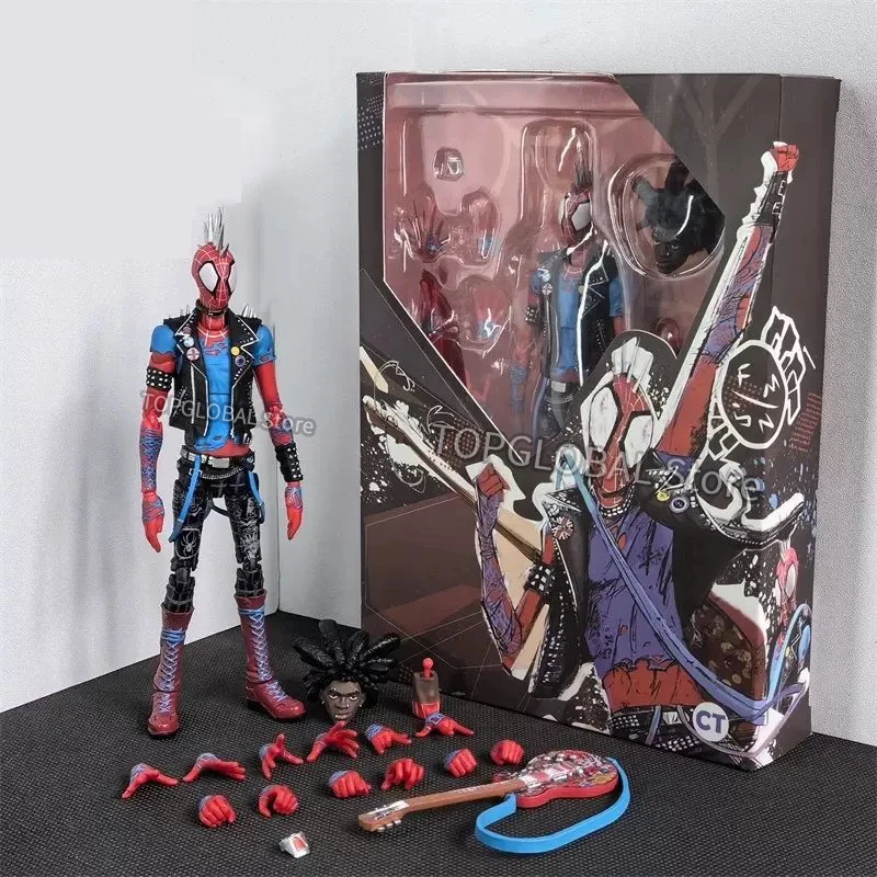 En Stock Ct Toys Spiderman Spider-Punk Spider-Man a través del Spider-Verse Shf figura de acción de Anime figurita regalos personalizados Juguetes