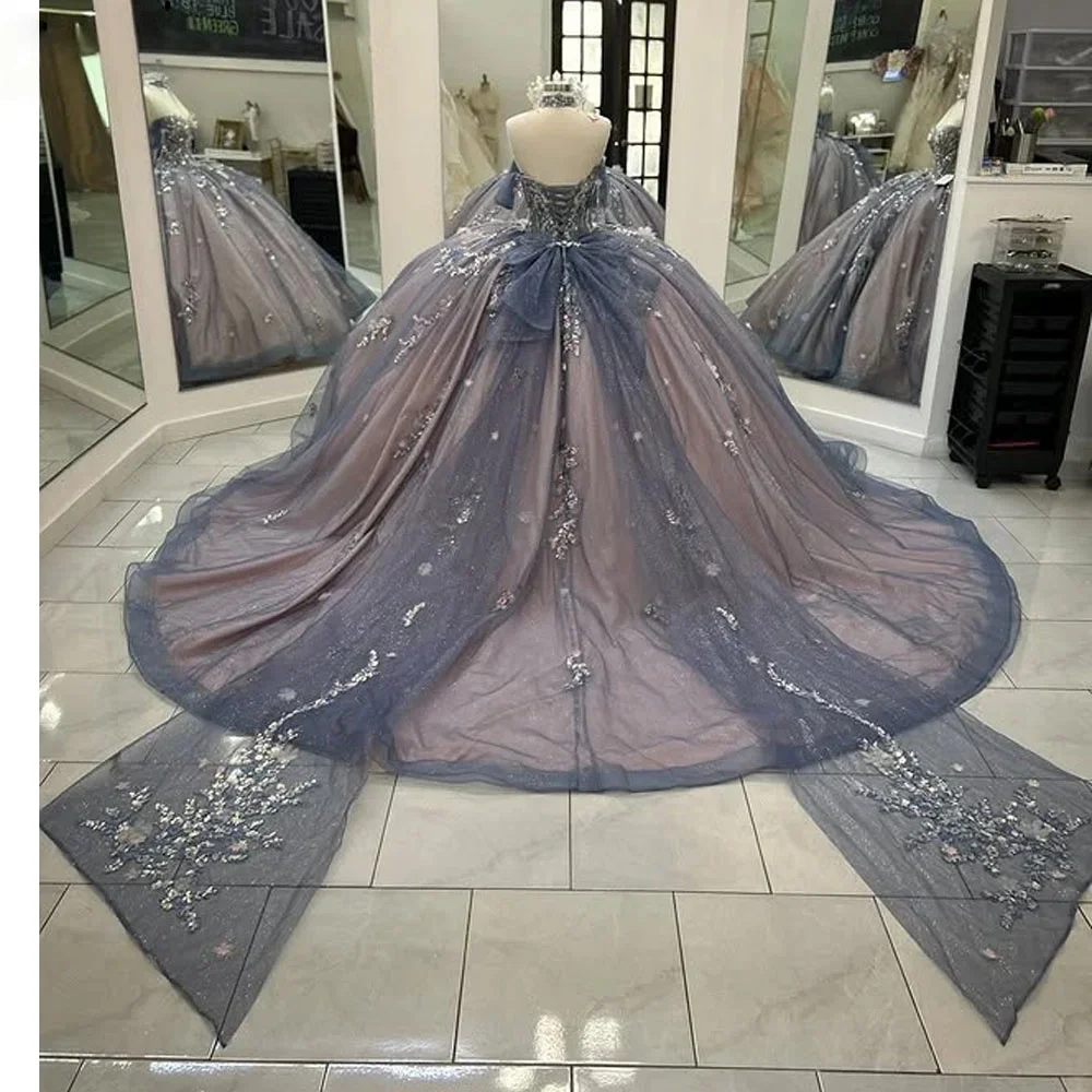 فساتين Charro Quinceanera الأزهار ثوب الكرة قبالة الكتف يزين المكسيكي الحلو 16 فساتين 15 Anos مخصصة