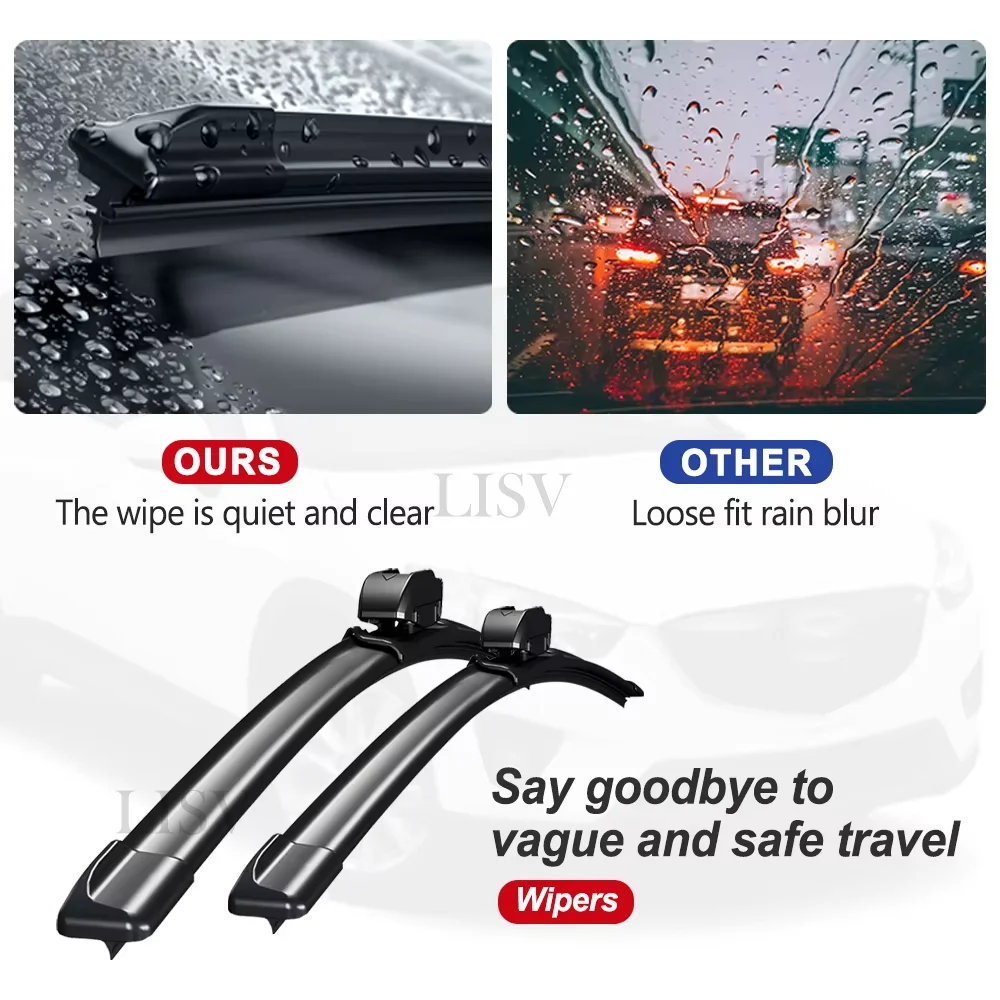 Front Rear Wiper For KIA Rio MK4 2017-2023 Wiper Blades Brushes Cutter Accessories J Hook 2017 2018 2019 2020 2021 2022 2023 - view 6