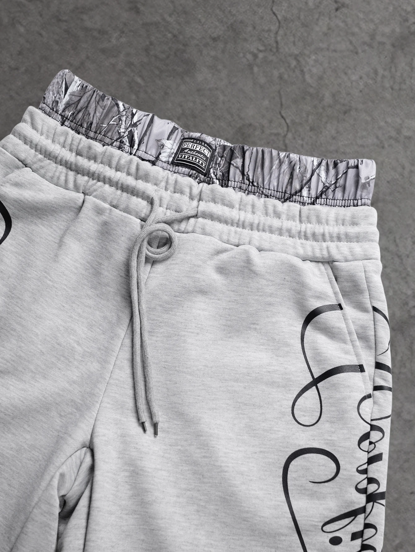 Herren Oversize Streetwear Shorts Marke Dual Waist Cursive Letter Print Polyester Schwarz Mehrfarbig Shorts S-2XL Alle Größen 1 Stück – Detail 11
