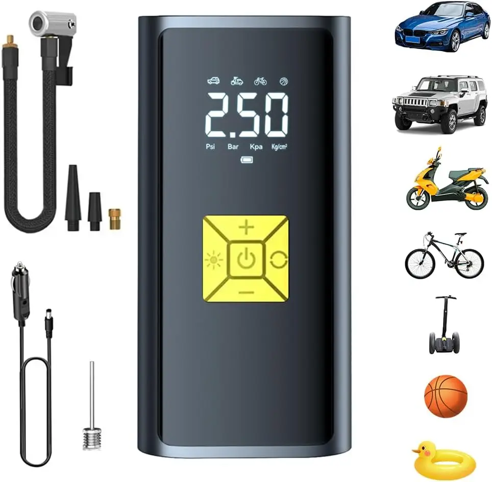 

Умный цифровой проводной насос для накачивания шин】автомобильный воздушный насос с ЖК-дисплеем и манометром для шин — инструмент для накачивания прикуривателя