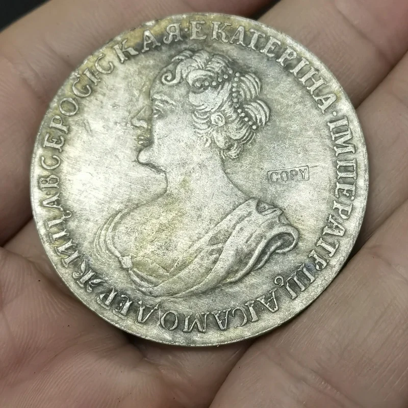 نسخة طبق الأصل من روبل الإمبراطورية الروسية 1725 - عملة كاثرين I "Mourning" من روبل #1