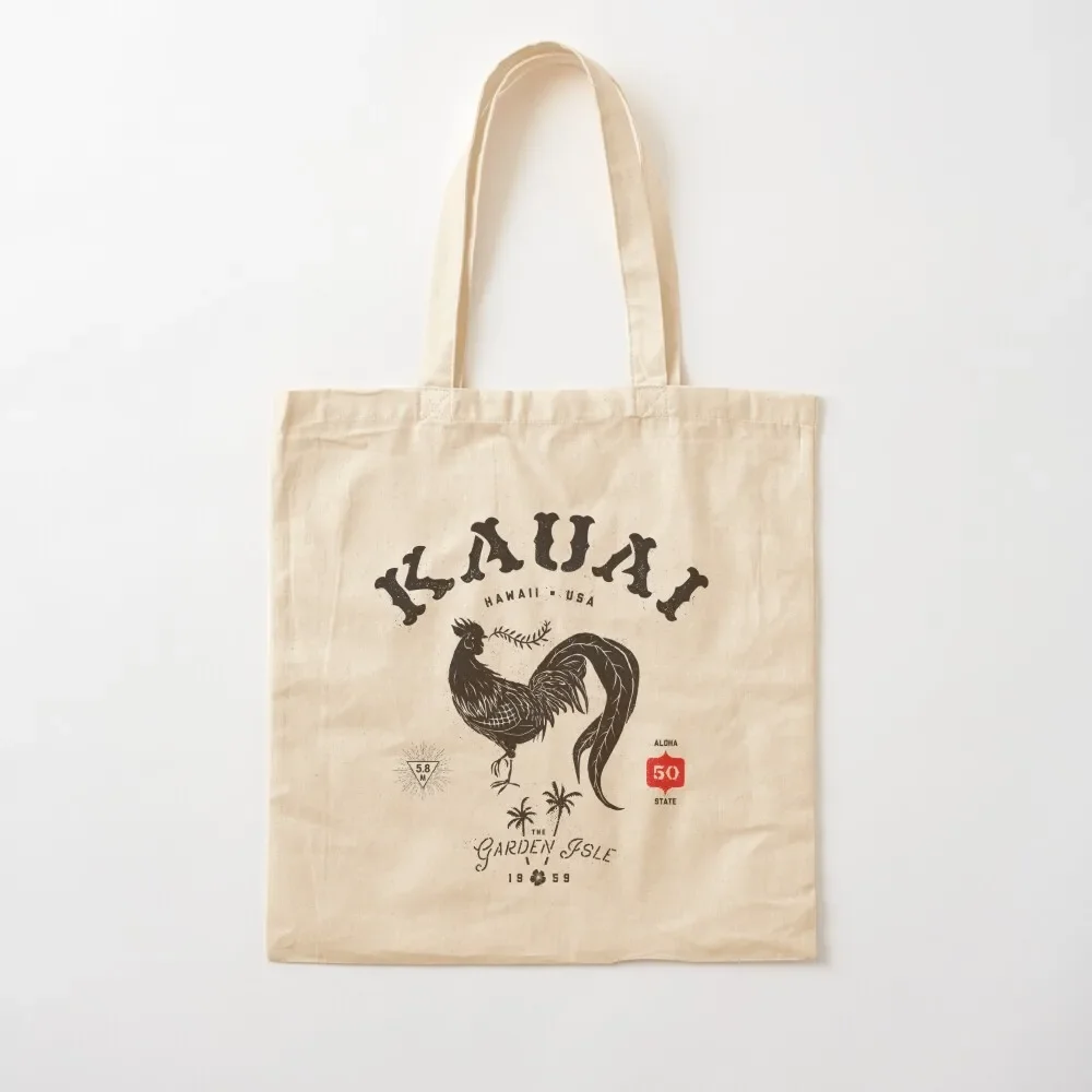 

Vintage Kauai Garden Isle Aloha State with Chicken Tote Bag Women bags Women's tote bag canvas tote