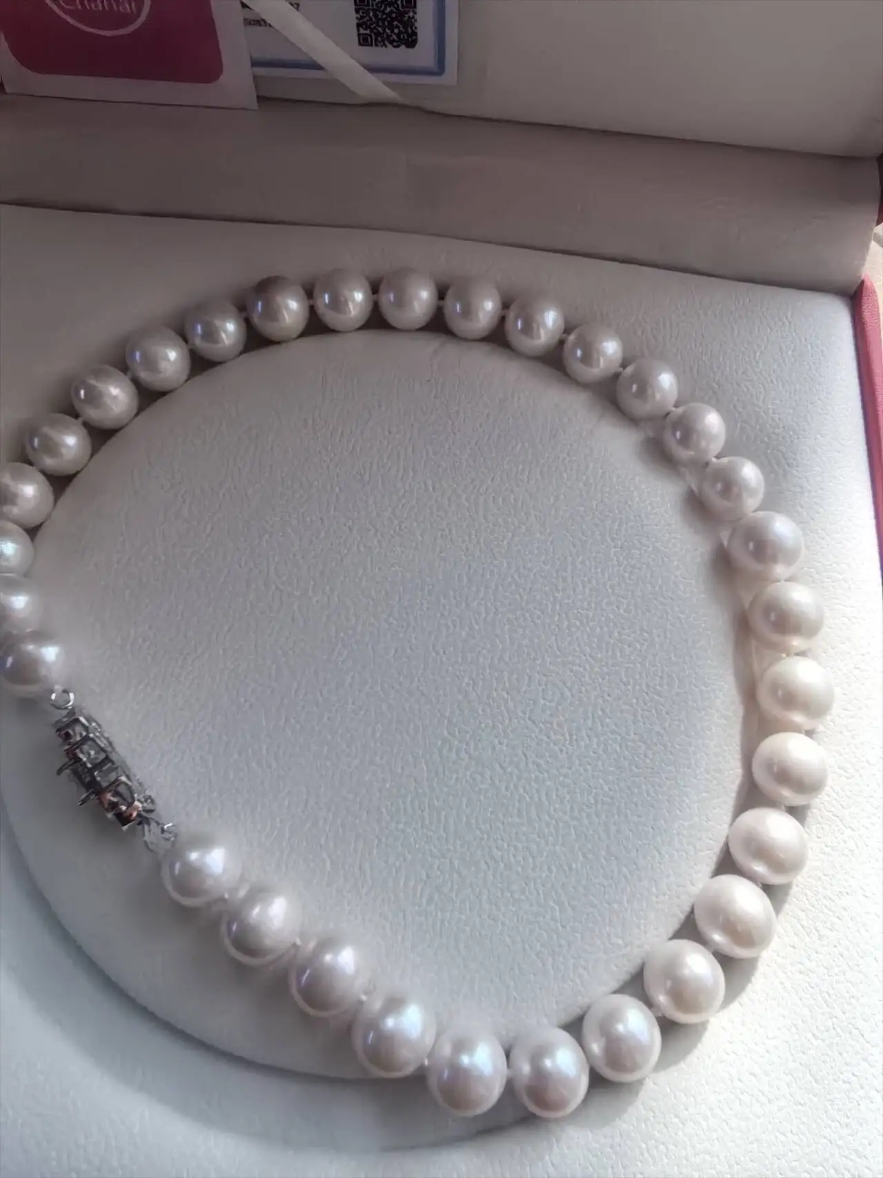 

AKOYA БЕЛЫЙ КРУГЛЫЙ AAAA++ S925 Серебро 10-12 мм Ожерелье из натурального жемчуга 16 В-36 ДЮЙМОВ