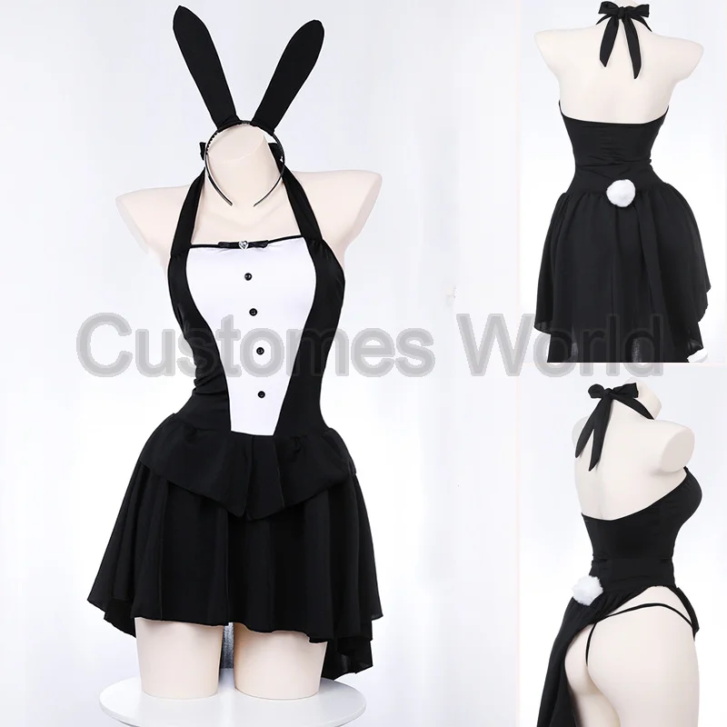 

Костюм для косплея на Хэллоуин: Черная кроличья девочка-волшебница, сексуальное платье-костюм в стиле смокинга с хвостом, наряд для ночного клуба, костюм кролика для вечеринок и выступлений