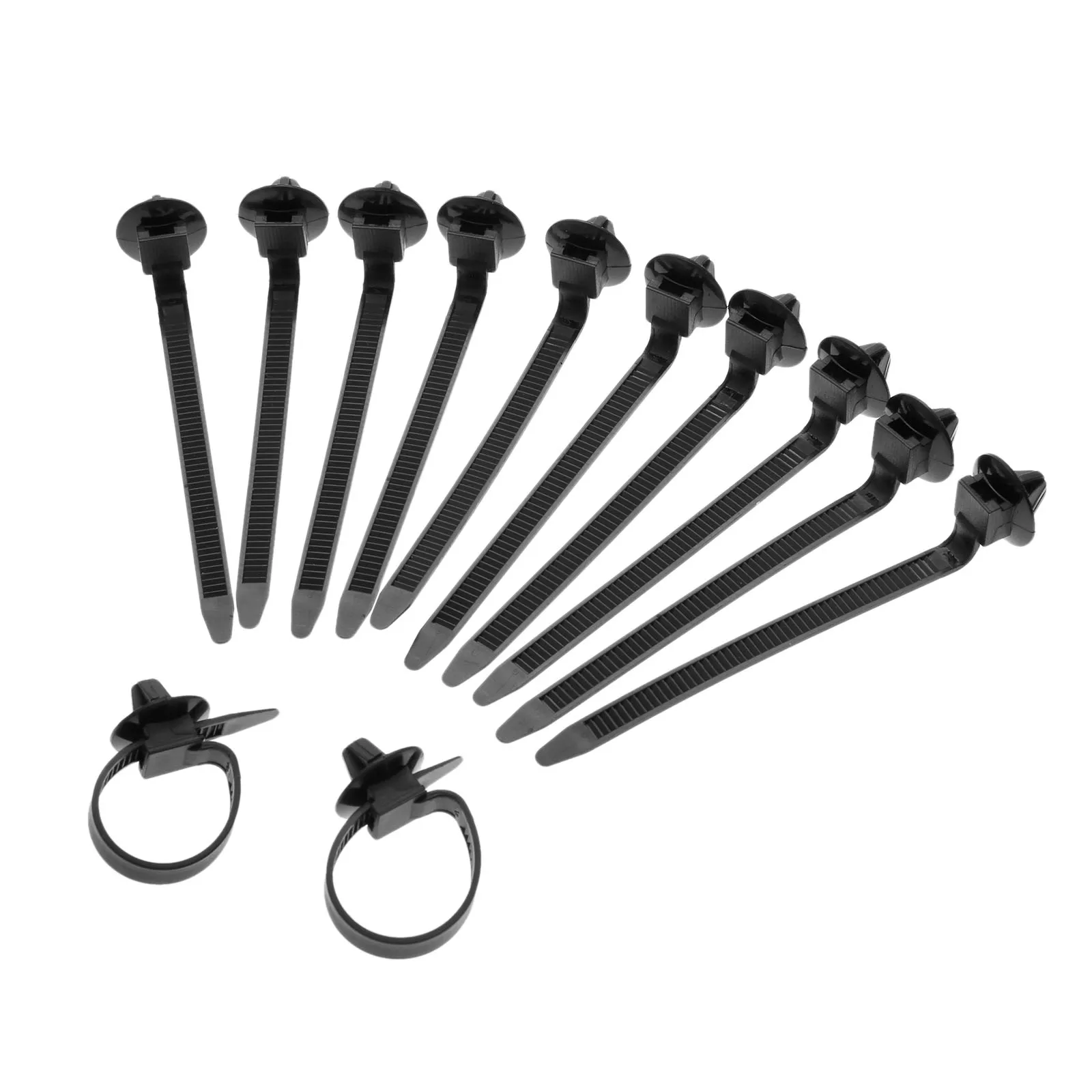 50 Pcs Black Car Auto Cable Strap Clamp Muti-purpose Tie Used In Household Construction Industry Auto Wire Assembly Packaging