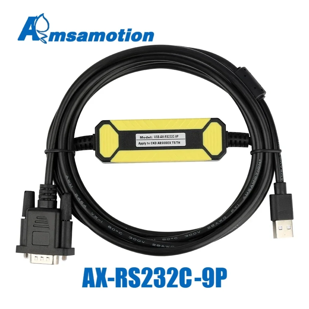 AMSAMOTION AX-RS232C-9P Suitable for CKD Servo Drive ABSODEX TS TH Data Line Communication Cable Debugging  USB Electrical Wire