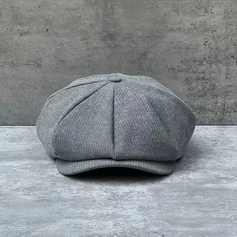 2024 Big Size Cotton Newsboy Caps Men Spring Summer Thin Breathable Beret Women Casual Hat Unisex Sweat Octagonal Hats 63CM