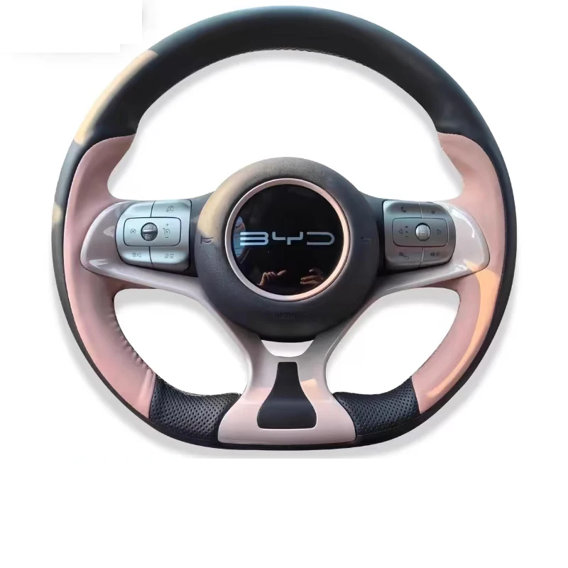 

For BYD 2023-2025 ‌Dolphin Surf 2025 Seal 06 Hand Sewn Needle Thread Car Steering Wheel Cover Car Accessories Genuine Leather