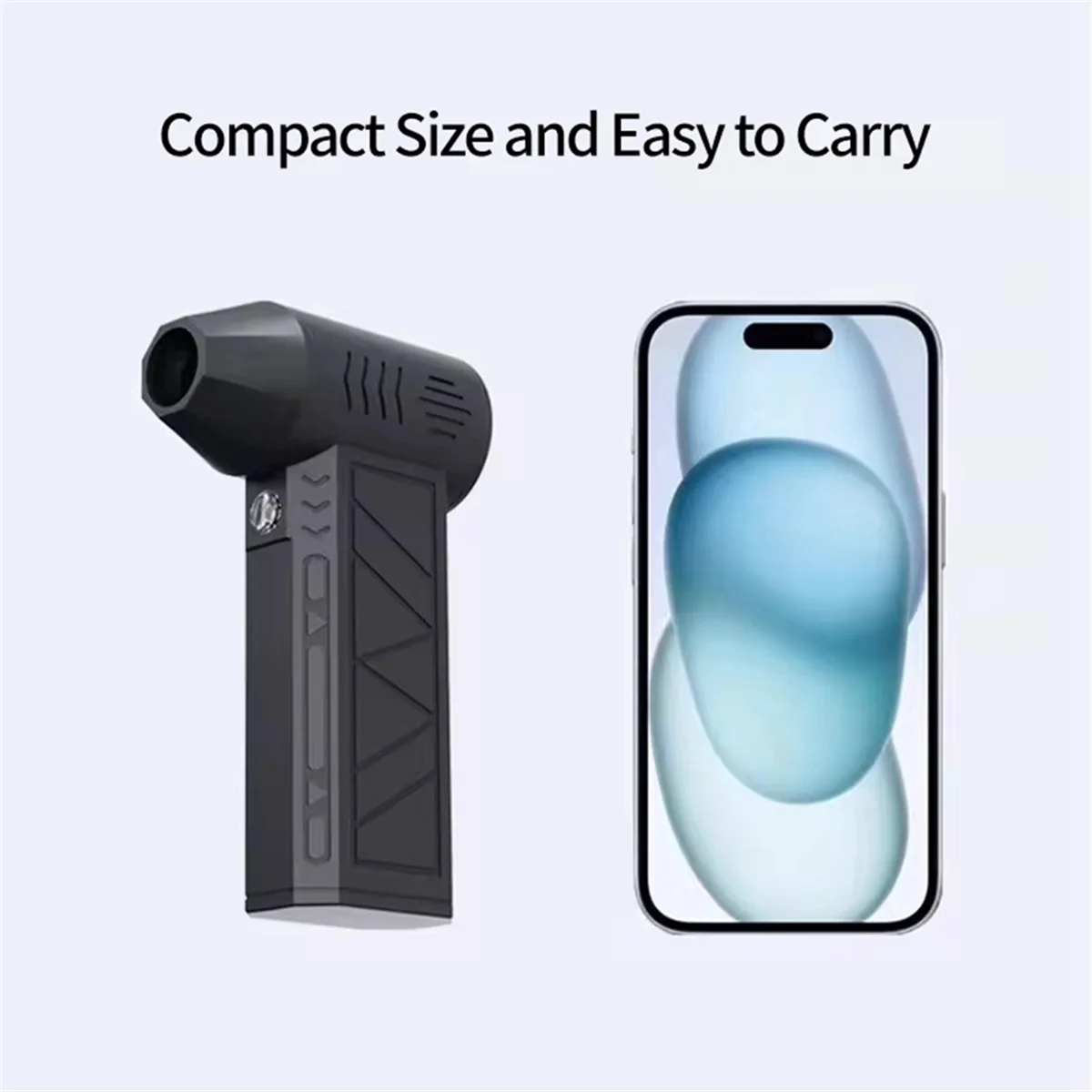 Mini soplador de aire con boquilla adicional 130000 RPM Turbo Jet Fan Velocidad del viento 39,5 m/S Soplador eléctrico Secador de polvo