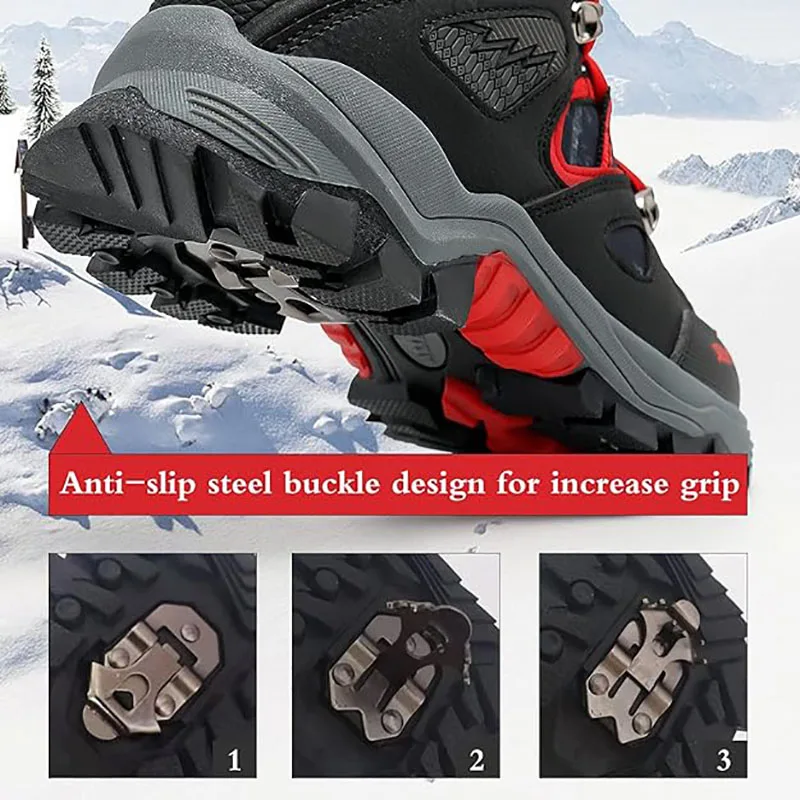 Kids Hiking Boots Boys Girls Outdoor Walking Climbing Sneaker Comfortable Snow Shoes Hiker Boot Antiskid Steel Buckle Sole