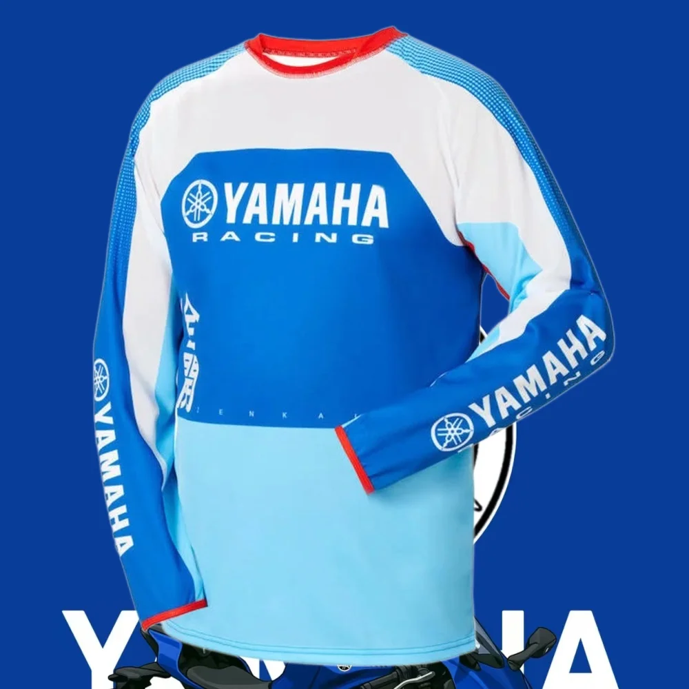 

25/26 New Popular Yamaha Long Sleeve T-shirt Spring and Autumn Motorcycle Fans Team Uniform Adult and Children's Same T-shirt