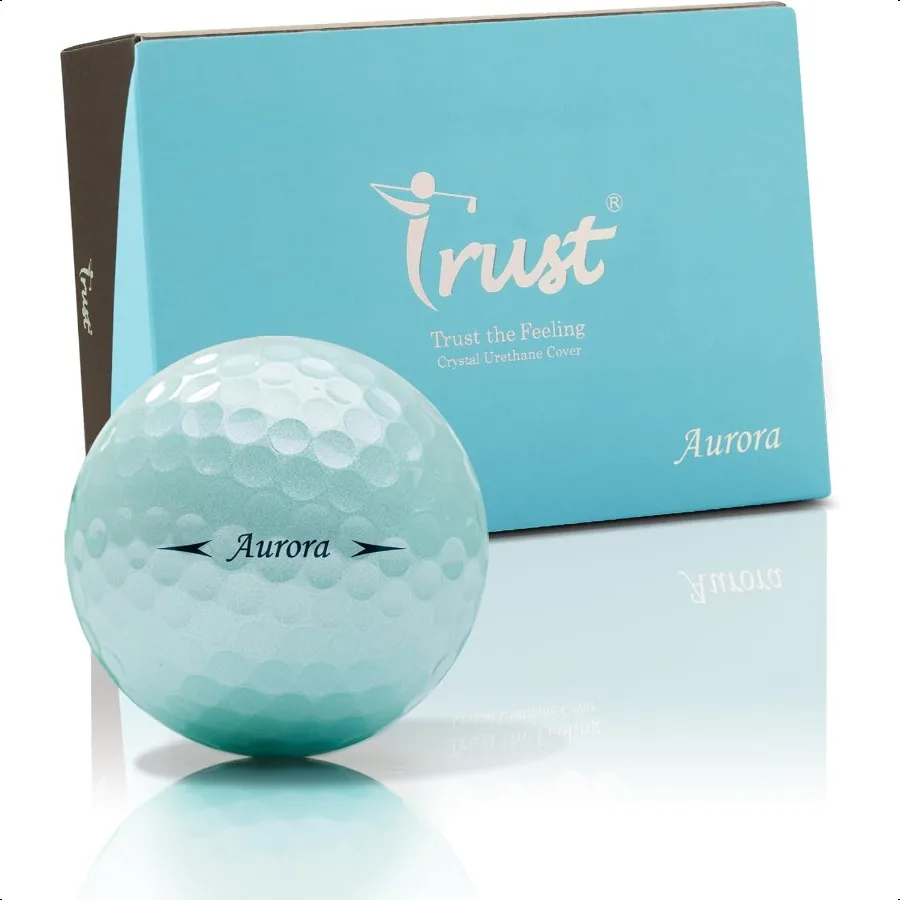 

Trust Golf Balls Aurora Rosa Crystal Urethane Series EyeCatching Easy to Spot Maximum Distance Soft Feel Straight Flight Greens