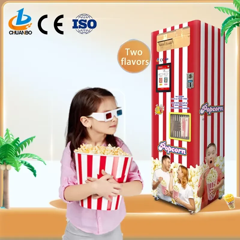CE Certificate Chuanbo Technology Multi-Payment Sale Fully Automatic Popcorn Maker Movie Theater /Bar/Popcorn Making